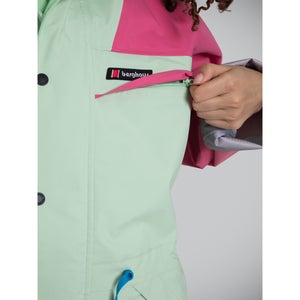 Unisex Tempest 89 Waterproof Jacket - Light Green / Pink