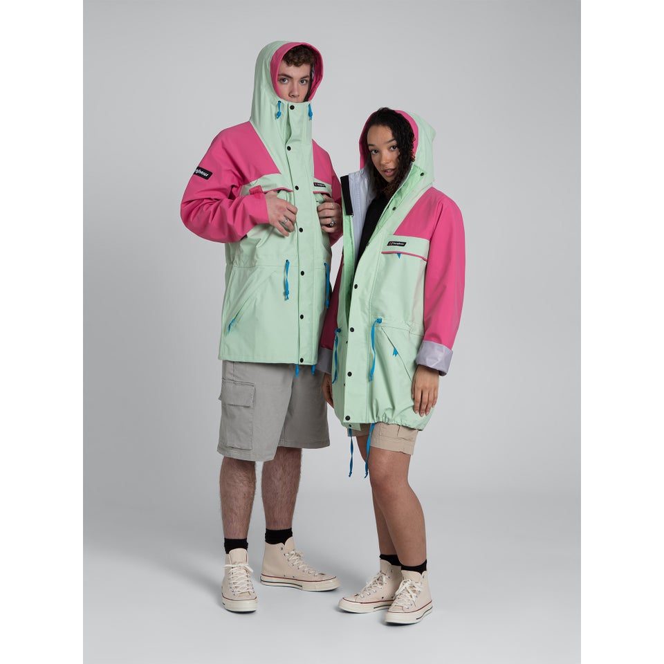 Unisex Tempest 89 Waterproof Jacket - Light Green / Pink