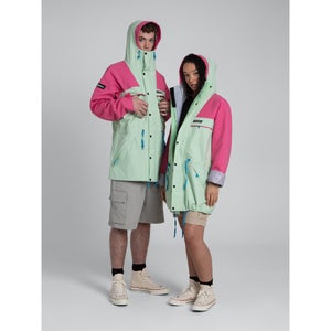 Unisex Tempest 89 Waterproof Jacket - Light Green / Pink