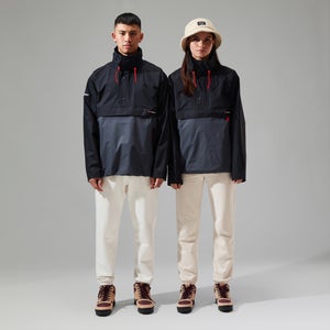 Unisex Ski Smock 86 Shell Half-zip Jackets Black/Grey - XS