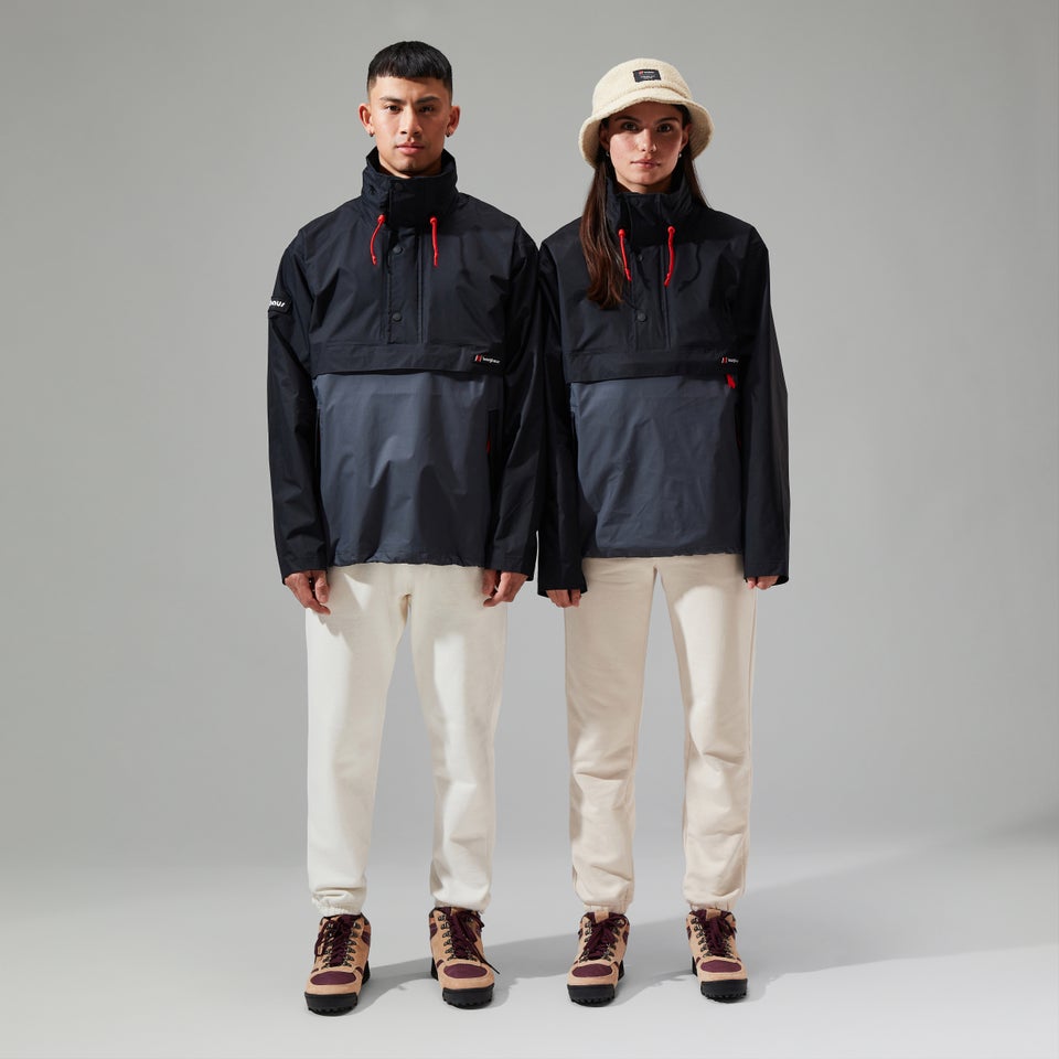 Unisex Ski Smock 86 Shell Half-zip Jackets - Black/Grey