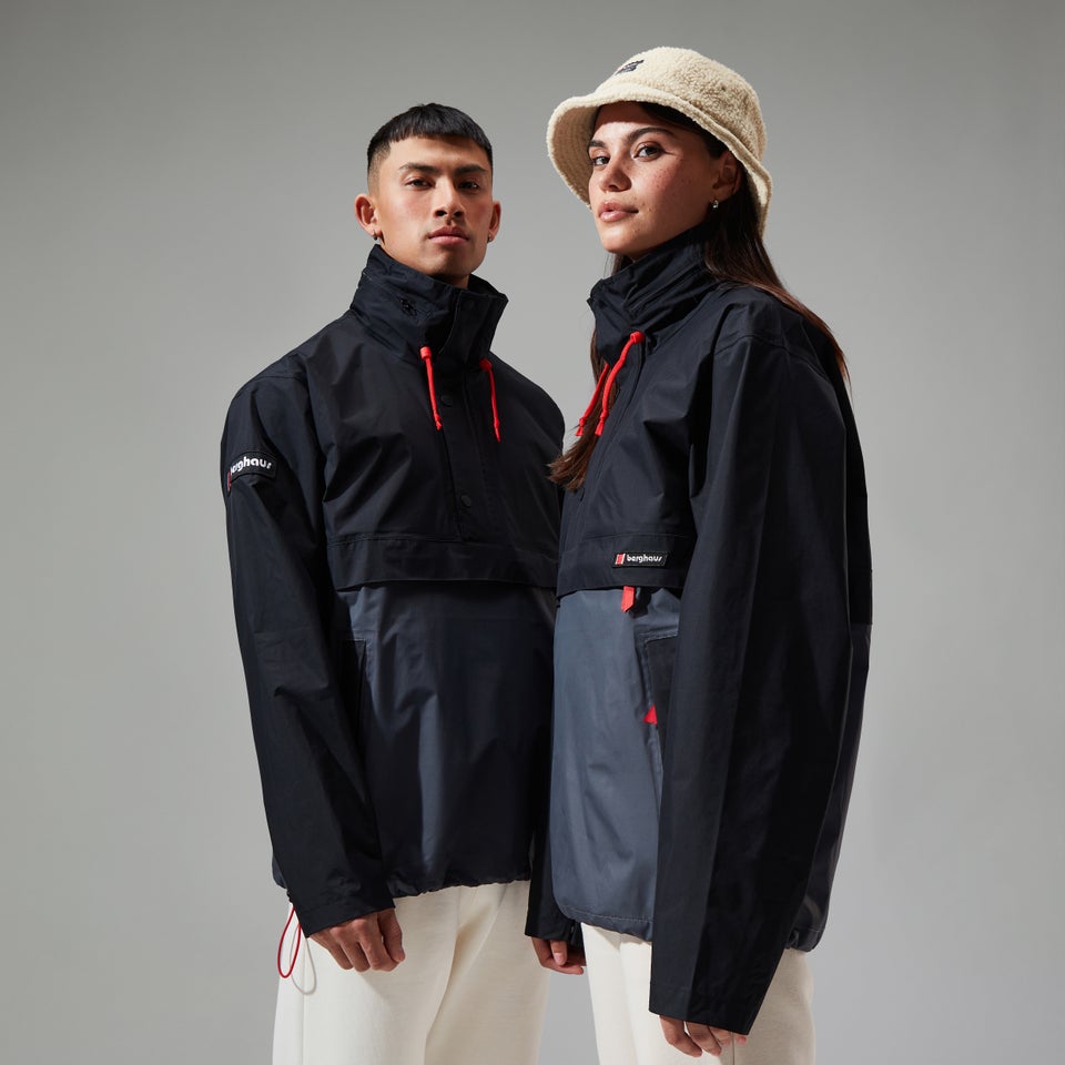 Unisex Ski Smock 86 Shell Half-zip Jackets - Black/Grey