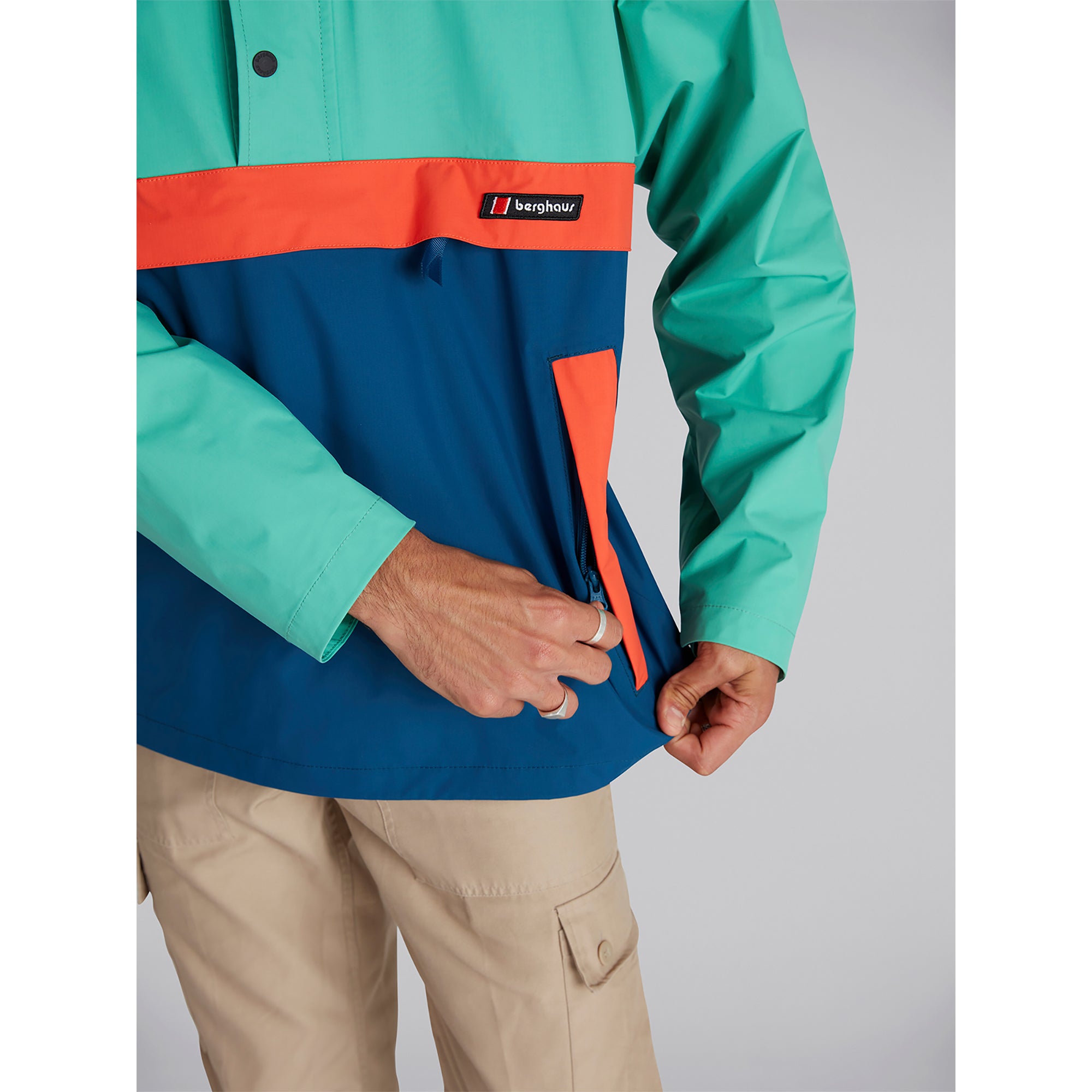 Unisex Ski Smock 86 Half Zip - Gumdrop Green/Gibraltar Sea/Digital