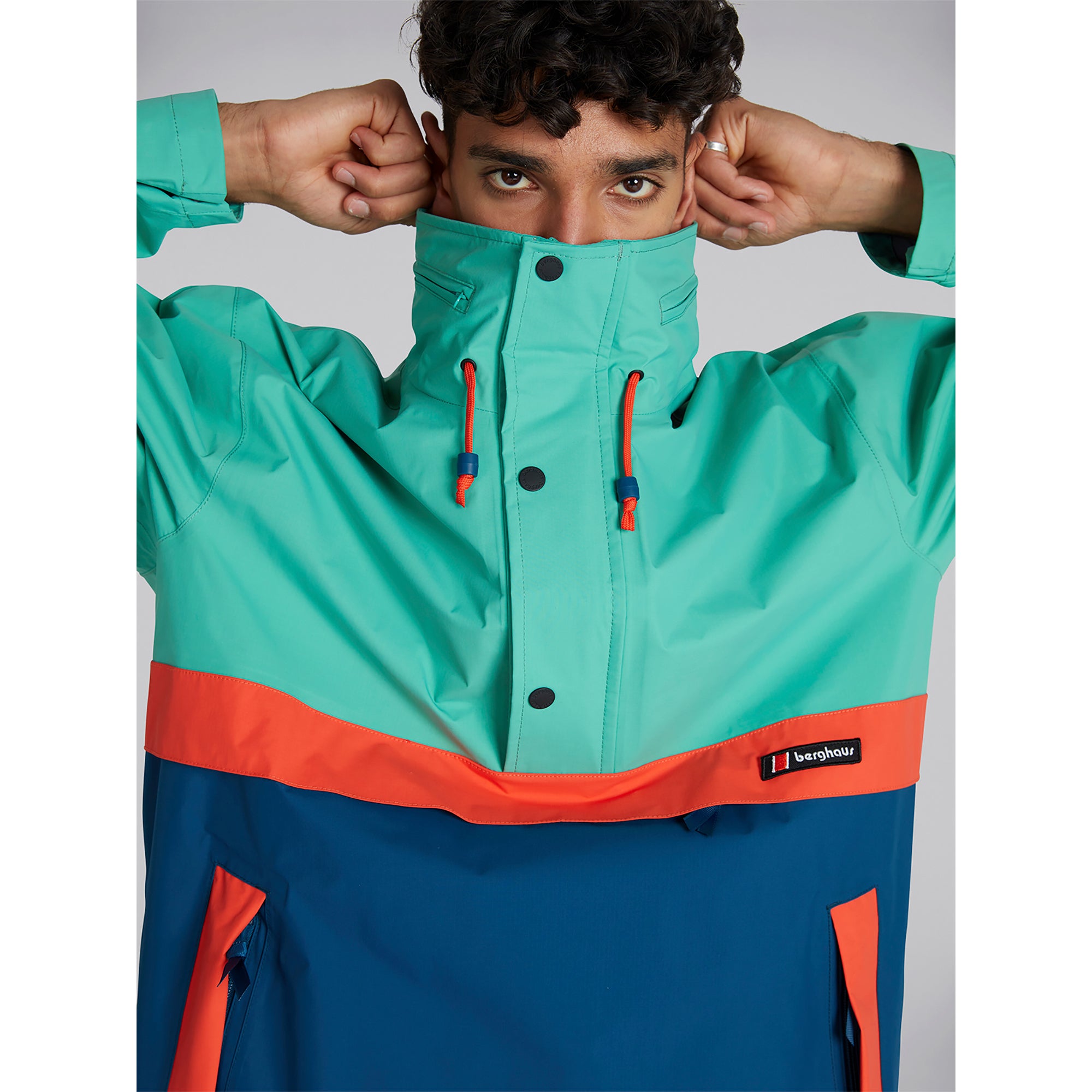 Unisex Ski Smock 86 Half Zip - Gumdrop Green/Gibraltar Sea/Digital