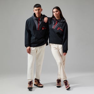 Unisex Wind Shirt 90 Half Zip Black/Grey - XS