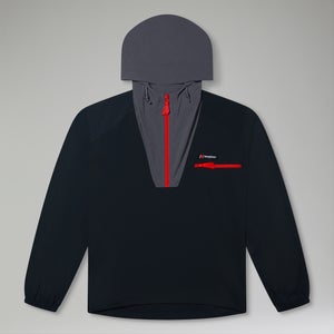 Unisex Wind Shirt 90 Half Zip - Black/Grey