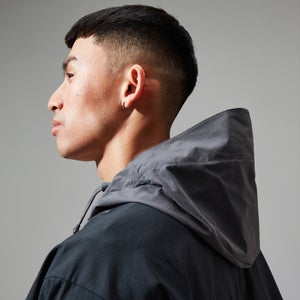 Unisex Wind Shirt 90 Half Zip - Black/Grey