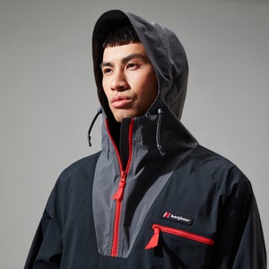 Unisex Wind Shirt 90 Half Zip - Black/Grey