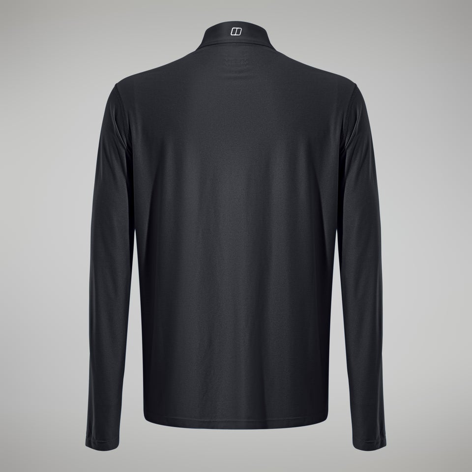 Men's 24/7 Tech Tee Long Sleeve Half Zip - Black