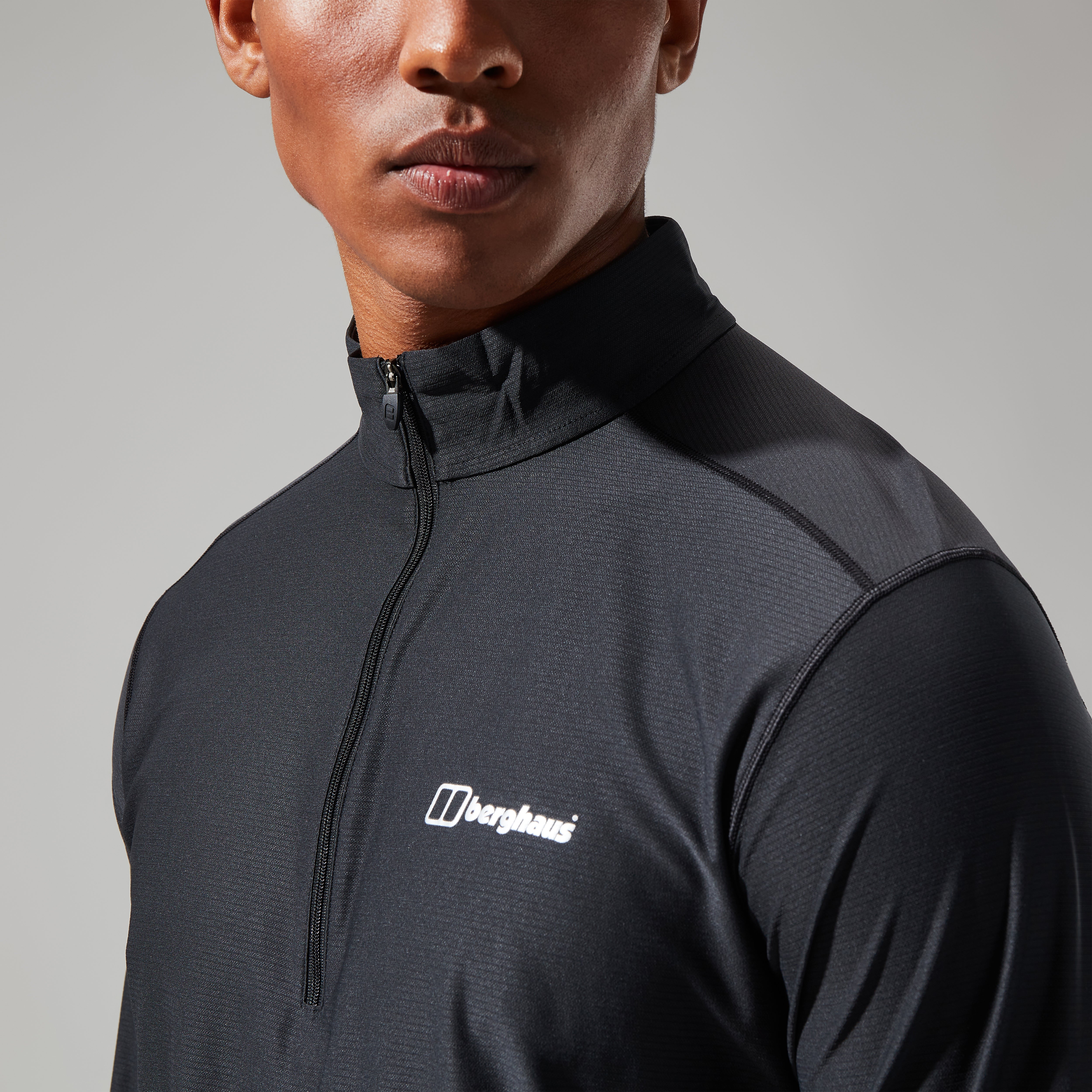 Men's 24/7 Tech Tee Long Sleeve Half Zip - Black | Berghaus