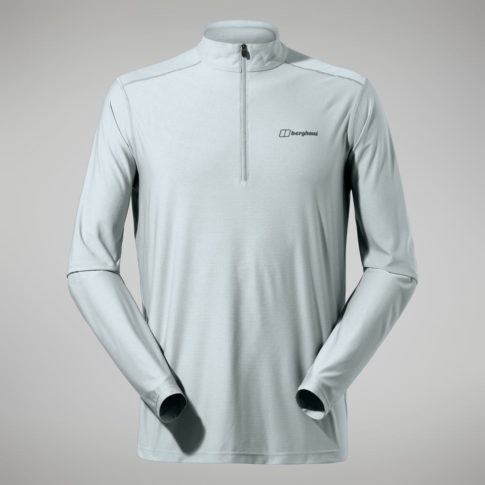 Men's 24/7 Tech Tee Long Sleeve Half Zip - Grey