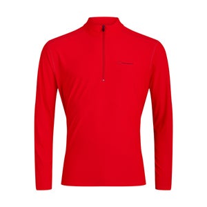 Men's 24/7 Long Sleeve Zip Base Layer - Red