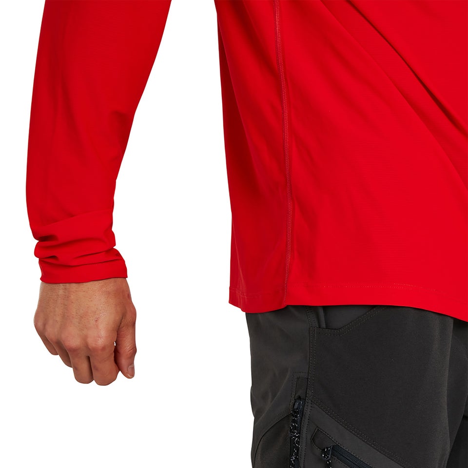 Men's 24/7 Long Sleeve Zip Base Layer - Red