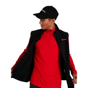 Men's 24/7 Long Sleeve Zip Base Layer - Red