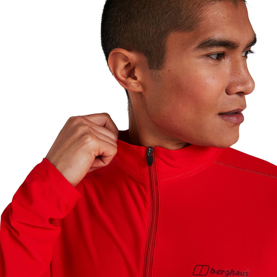 Men's 24/7 Long Sleeve Zip Base Layer - Red