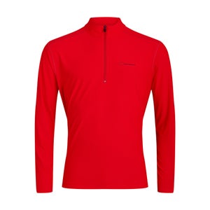Men's 24/7 Long Sleeve Zip Base Layer - Red