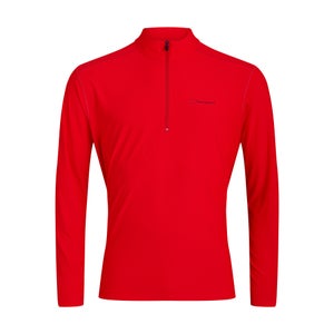 Men's 24/7 Long Sleeve Zip Base Layer - Red