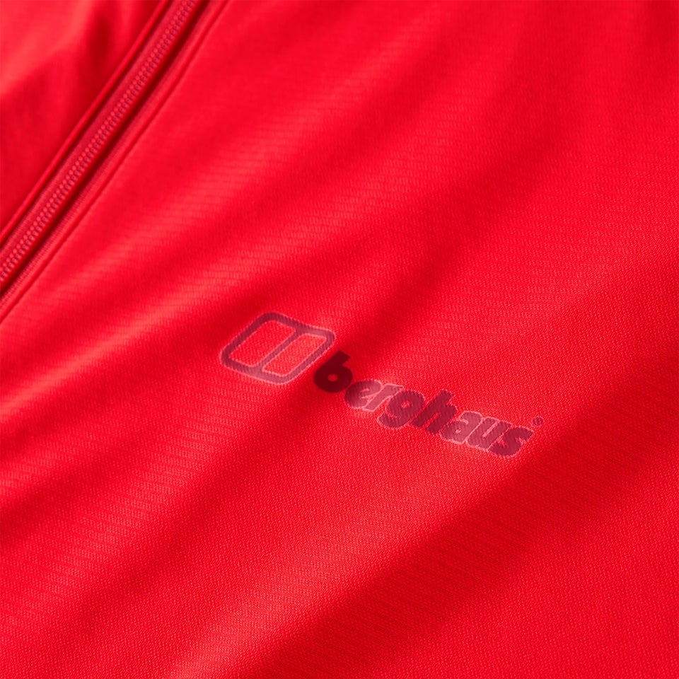 Men's 24/7 Long Sleeve Zip Base Layer - Red