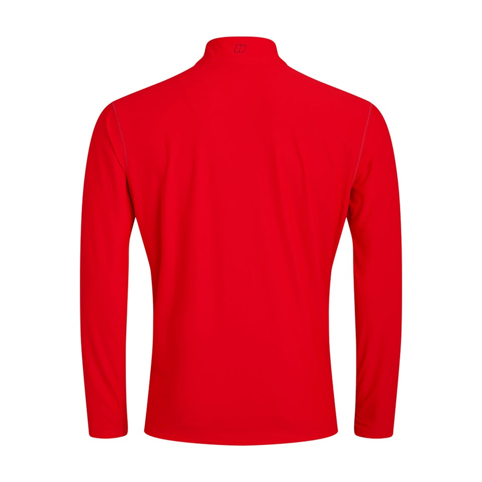 Men's 24/7 Long Sleeve Zip Base Layer - Red