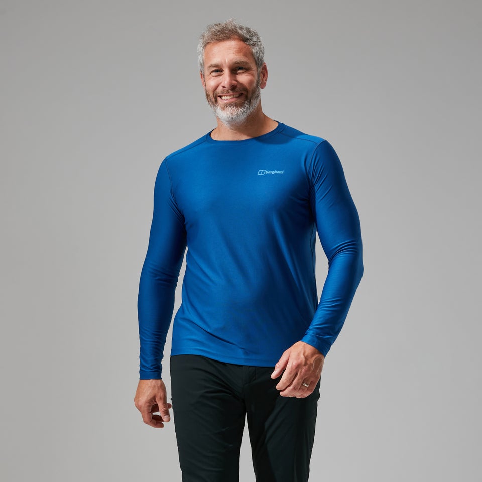 Men's 24/7 Tech Tee Long Sleeve Crew - Blue