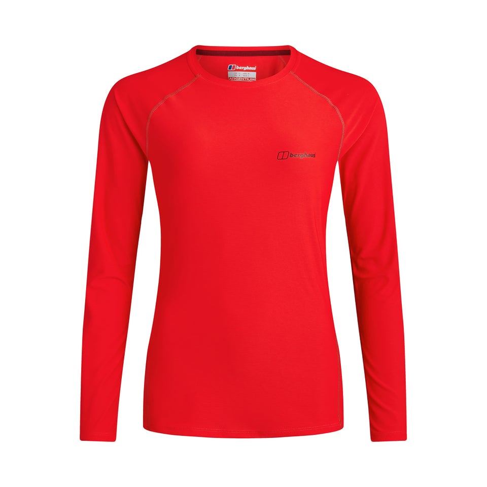 Women's 24/7 Long Sleeve Crew Base Layer - Red