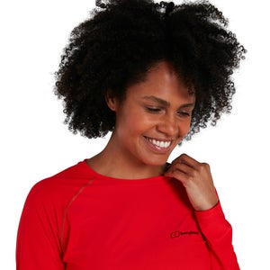 Women's 24/7 Long Sleeve Crew Base Layer - Red