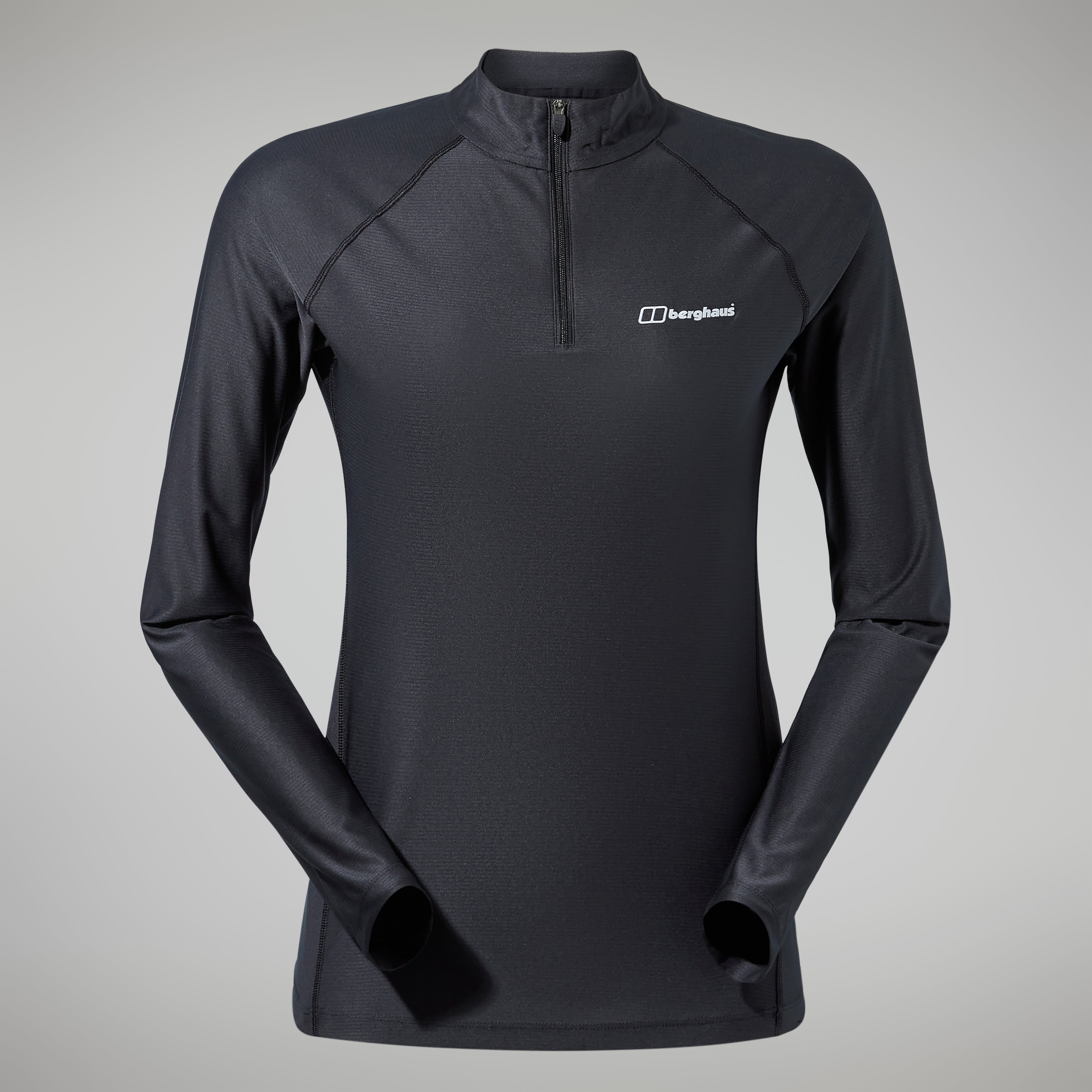 Women's 24/7 Tech Tee Long Sleeve Half Zip - Black | Berghaus