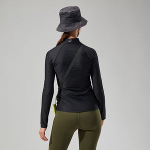 24/7 Long-Sleeve Half Zip Tech T-Shirt für Damen - Schwarz