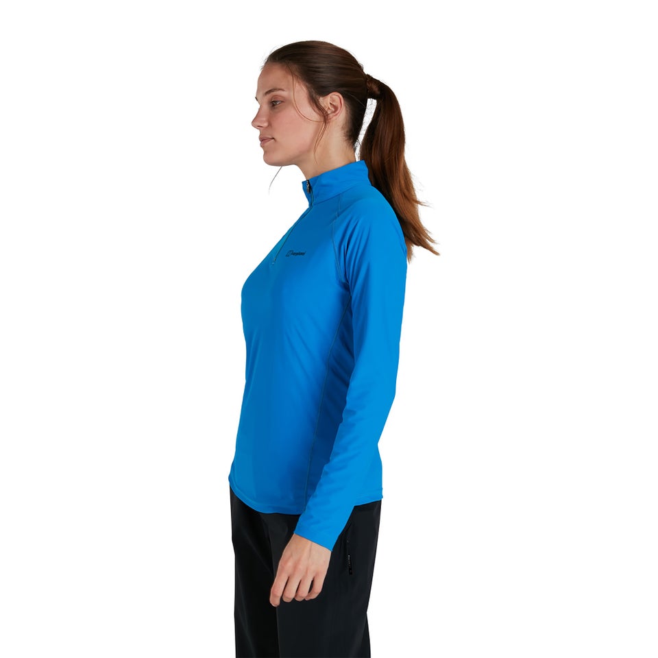 Women's 24/7 Long Sleeve Zip Base Layer - Blue
