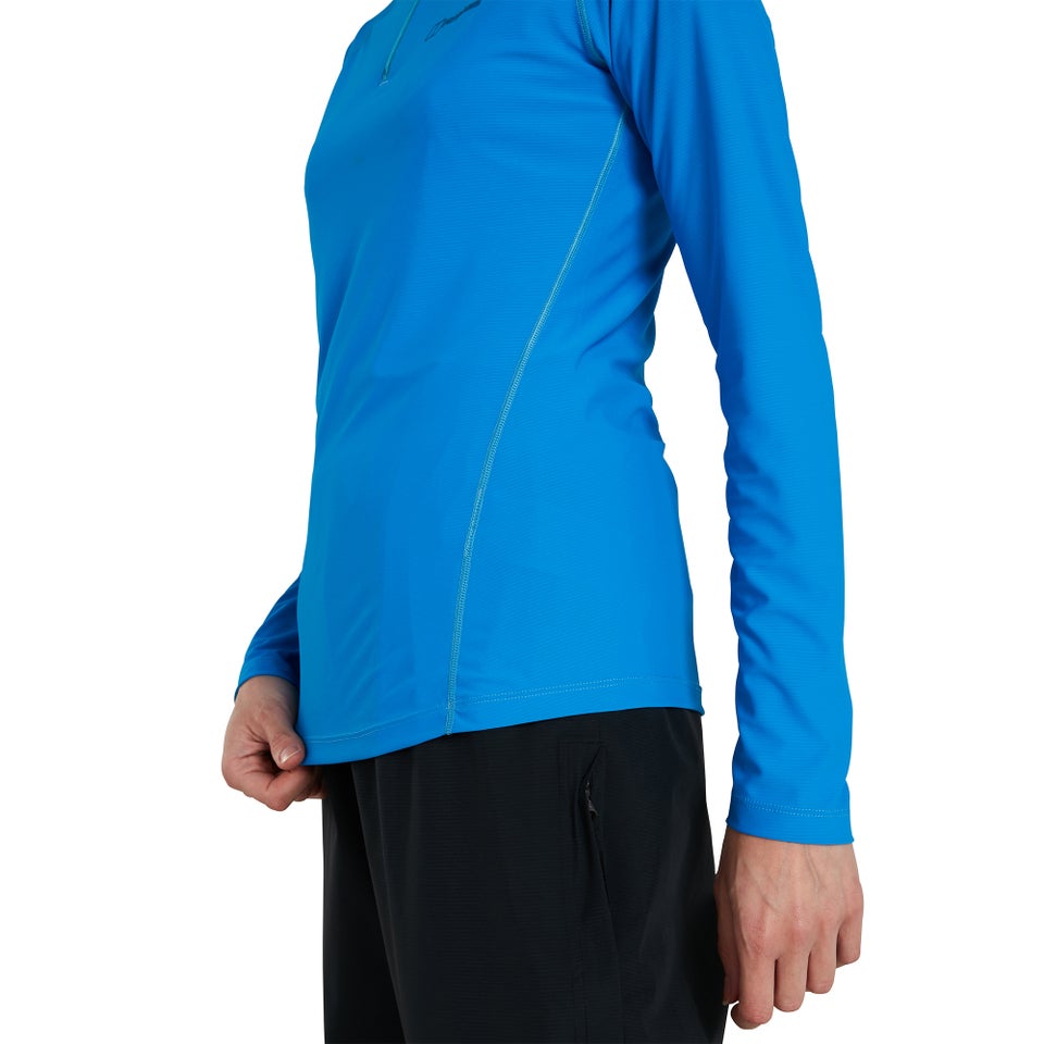 Women's 24/7 Long Sleeve Zip Base Layer - Blue