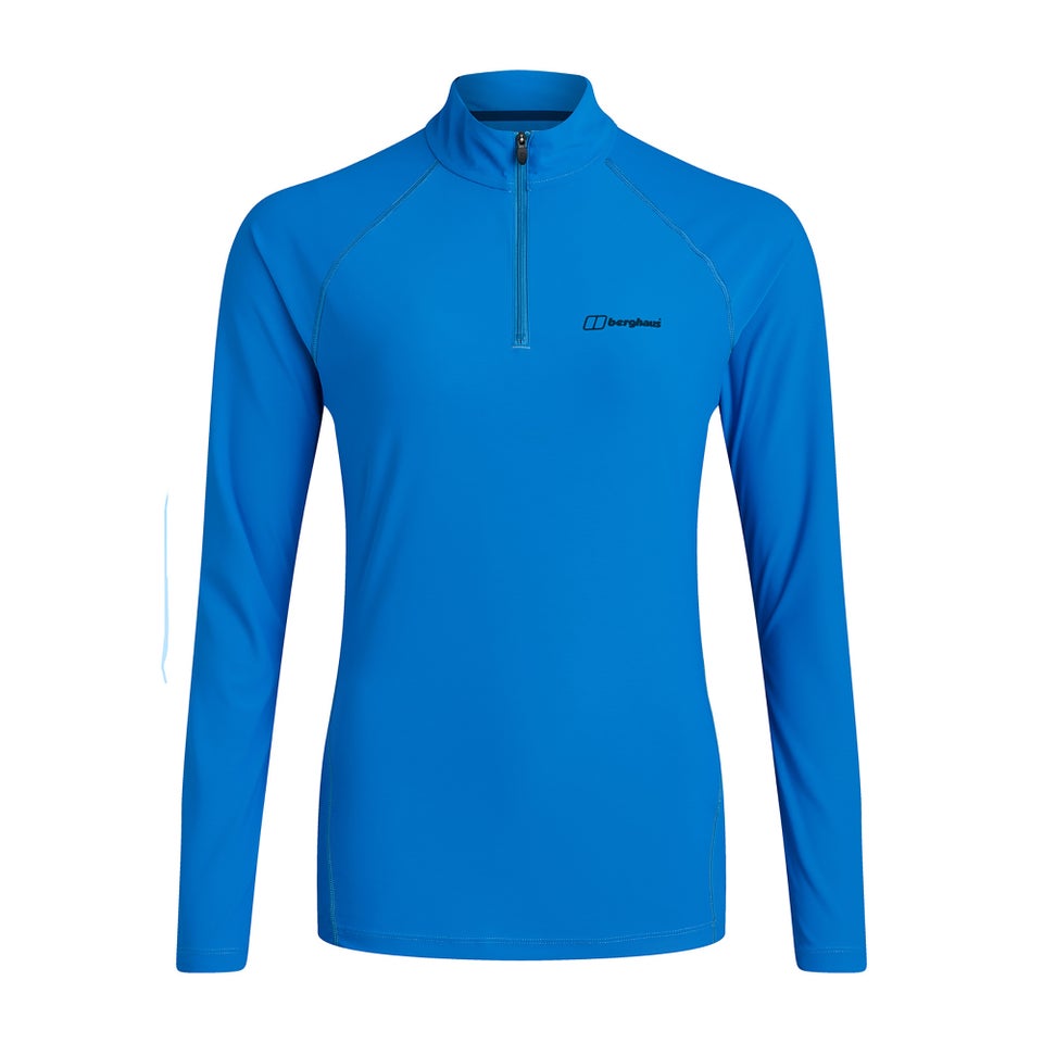 Women's 24/7 Long Sleeve Zip Base Layer - Blue
