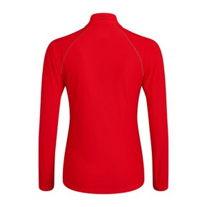 Women's 24/7 Long Sleeve Zip Base Layer - Red