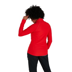 Women's 24/7 Long Sleeve Zip Base Layer - Red