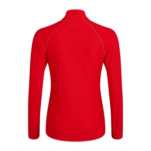 Women's 24/7 Long Sleeve Zip Base Layer - Red