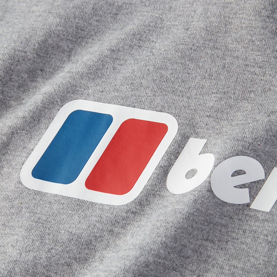 Men's Organic Big Logo Long Sleeve T-Shirt Dark Grey