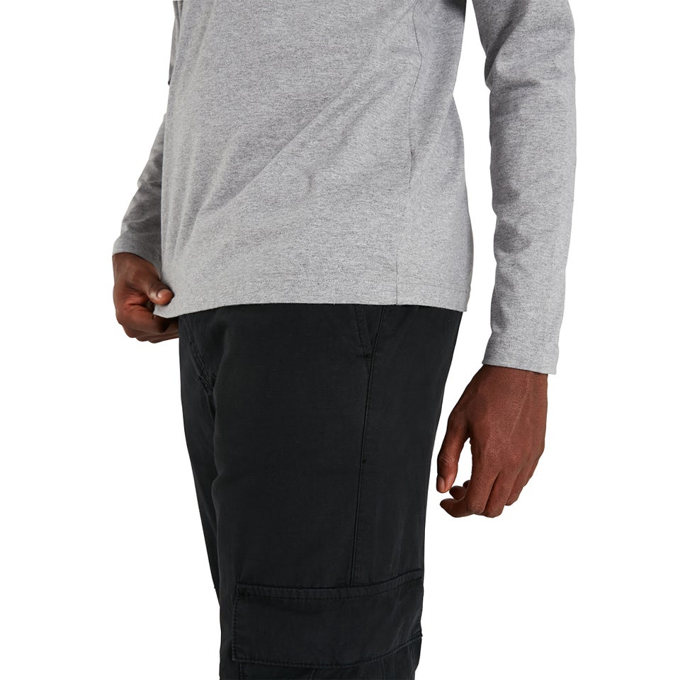 Men's Organic Big Logo Long Sleeve T-Shirt Dark Grey