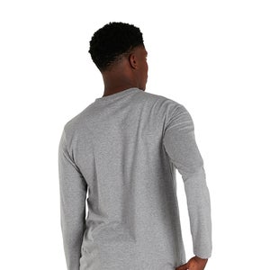 Men's Organic Big Logo Long Sleeve T-Shirt Dark Grey