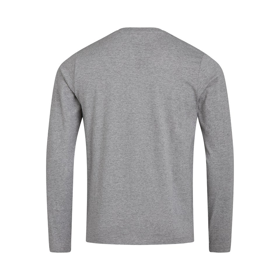 Men's Organic Big Logo Long Sleeve T-Shirt Dark Grey