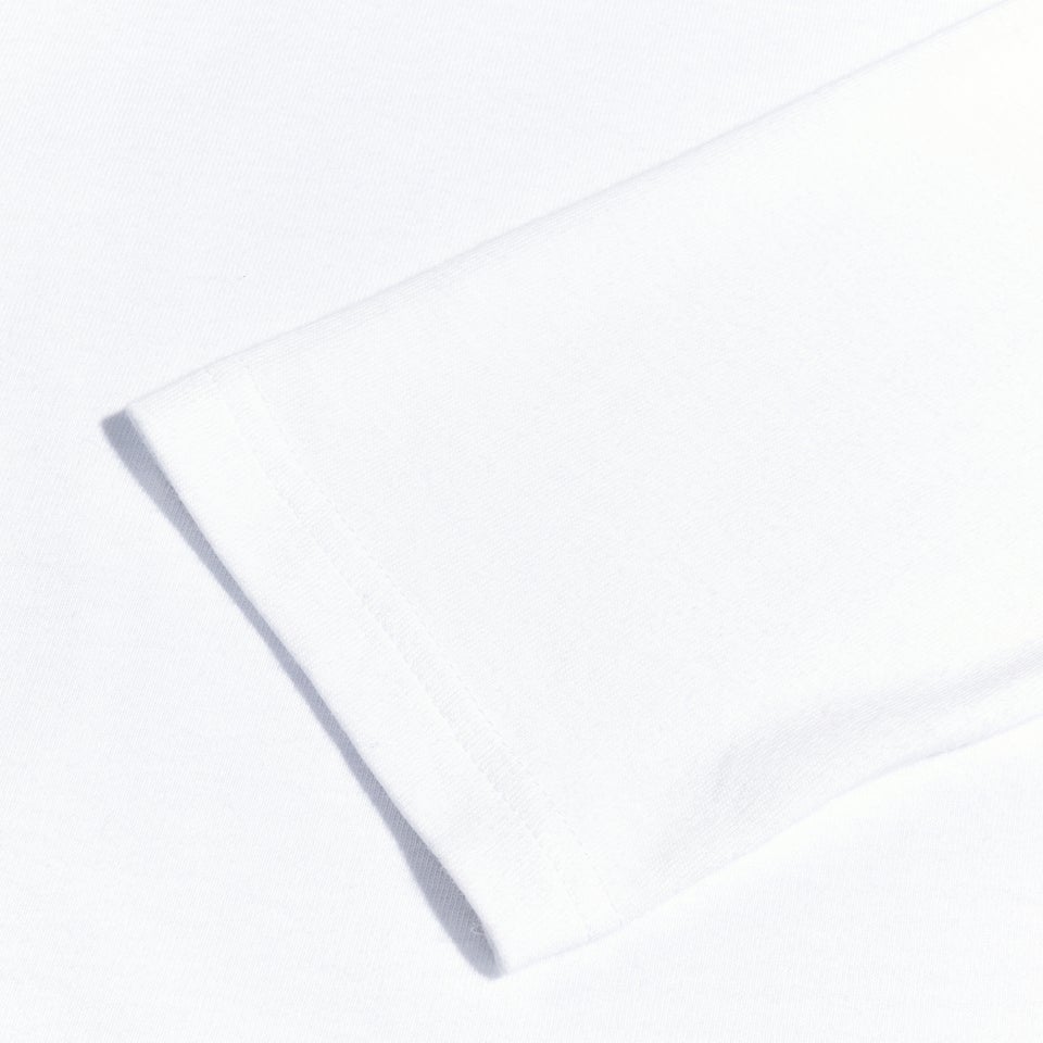 Men's Organic Big Logo Long Sleeve Tee White