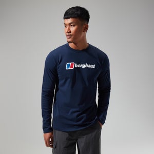 Men's Organic Big Logo Long Sleeve Tee Dark Blue