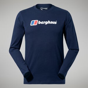 Men's Organic Big Logo Long Sleeve Tee Dark Blue