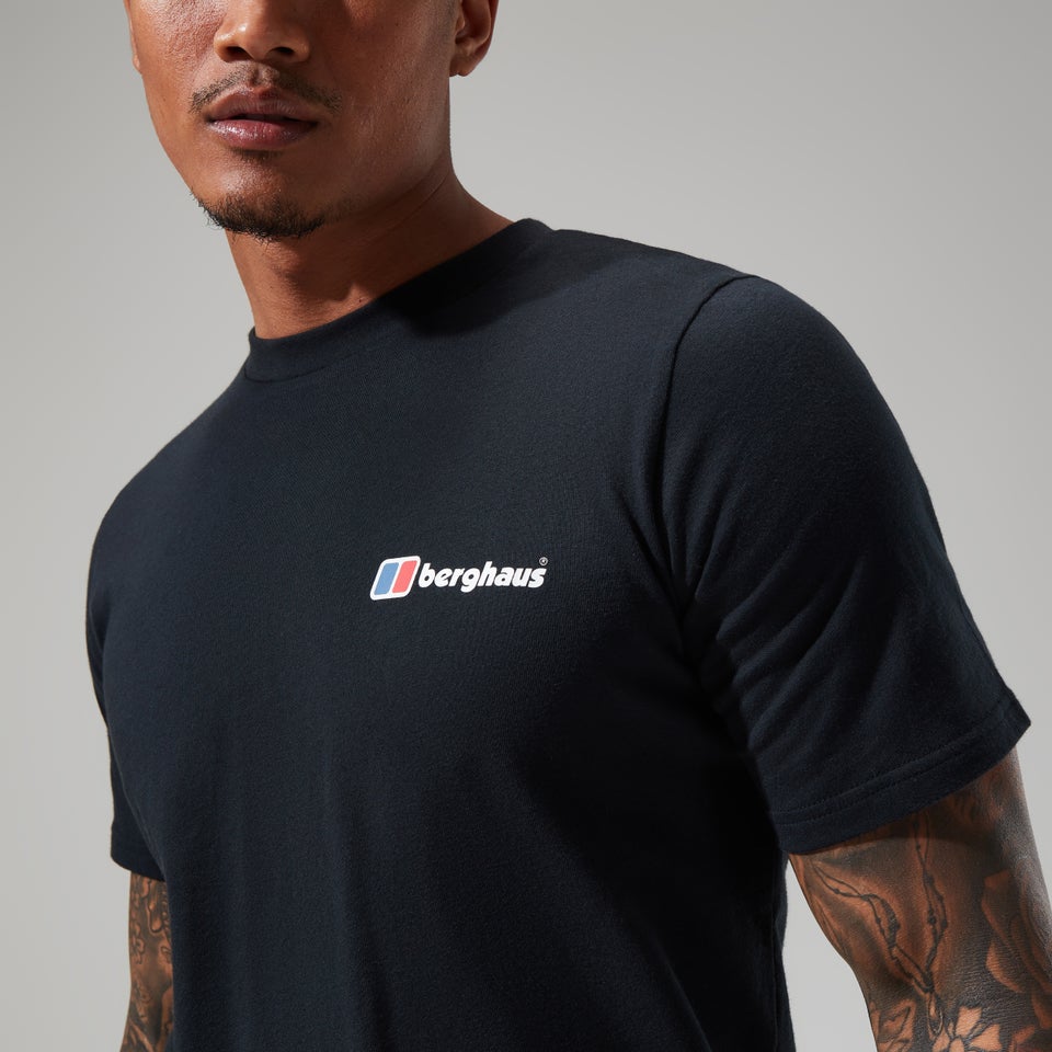 Men's Organic Front & Back Logo Tee Black