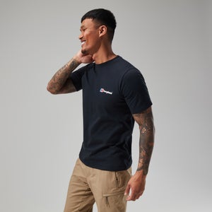 Men's Organic Front & Back Logo Tee Black