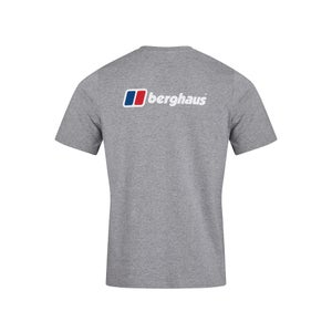Men's Organic Front & Back Logo T-Shirt Dark Grey