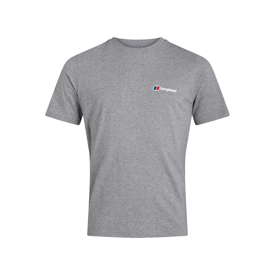 Men's Organic Front & Back Logo T-Shirt Dark Grey