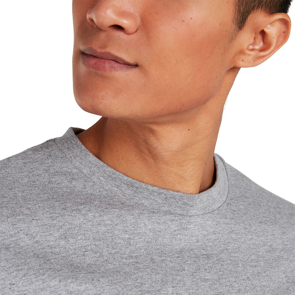 Men's Organic Front & Back Logo T-Shirt Dark Grey
