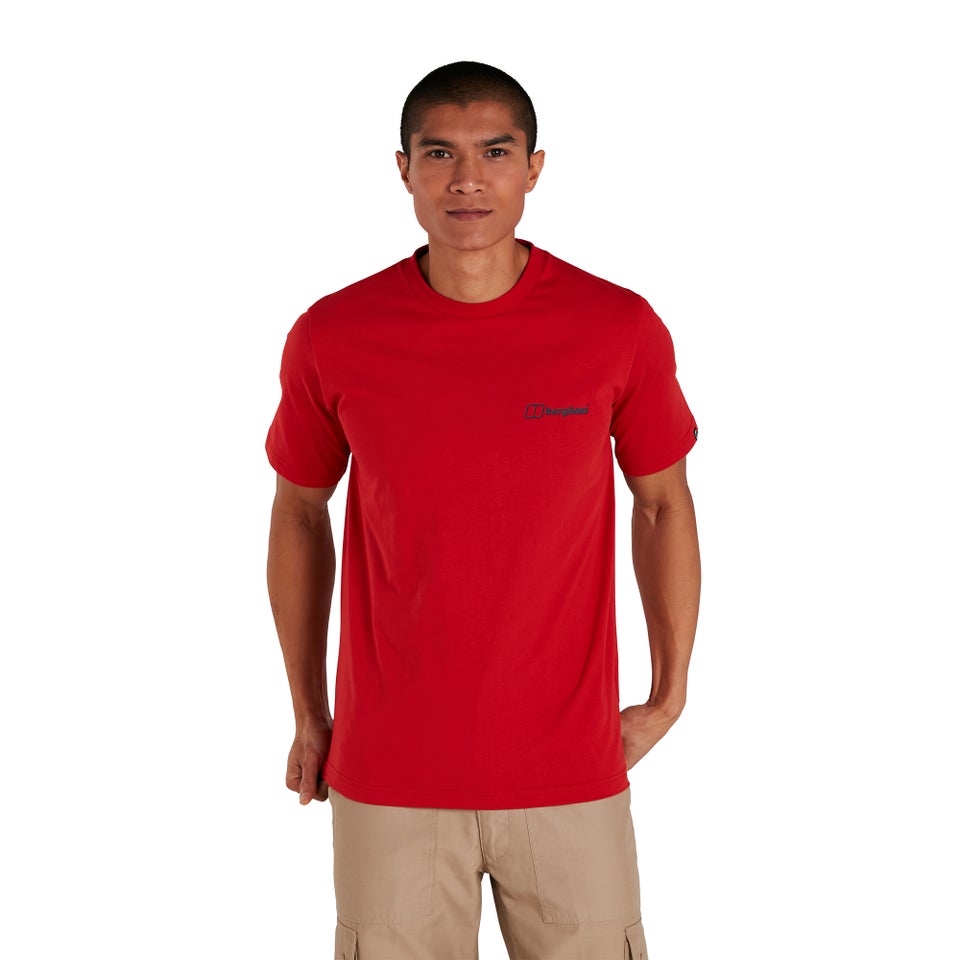 Men's Organic Colour Logo T Shirt Red / Blue