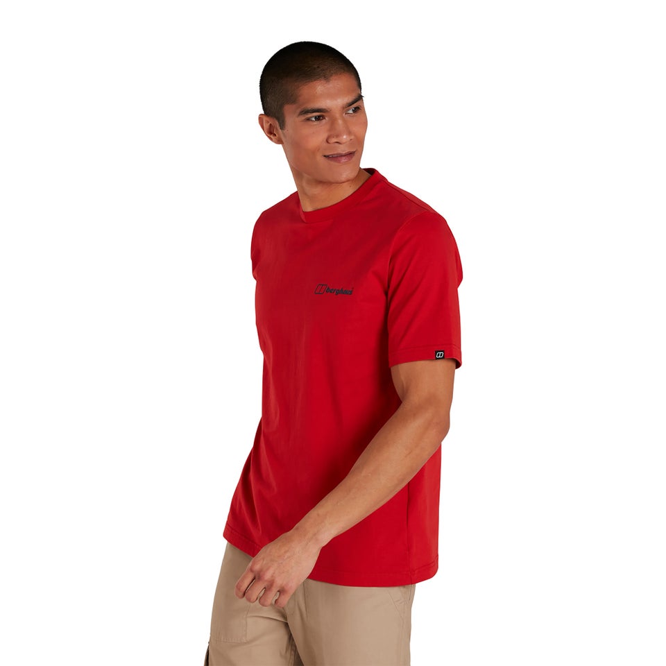 Men's Organic Colour Logo T Shirt Red / Blue