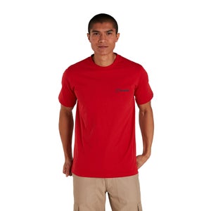Men's Organic Colour Logo T Shirt Red / Blue