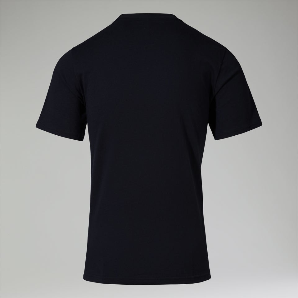 Men's Organic Big Colour Logo Super Stretch Tee Black